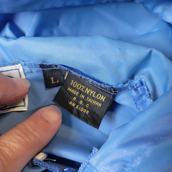 Vintage IZOD Lacoste Windbreaker Pullover Jacket Light Blue Size L - Picture 5 of 7